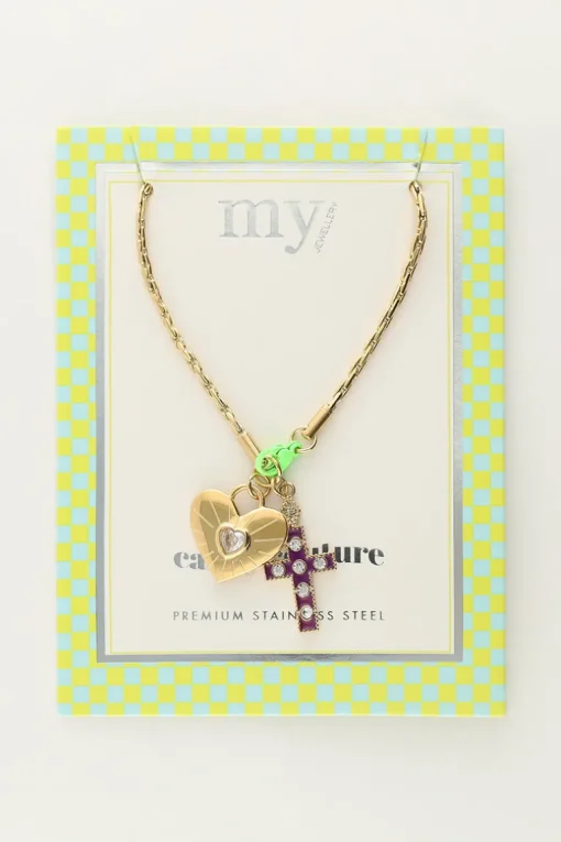 Candy Ketting Met Bedels En Groen Slotje