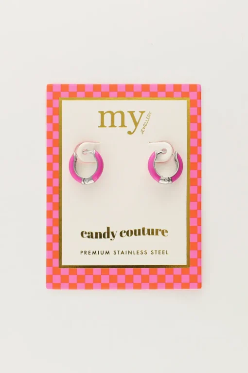 Candy Kleine Oorringen Paars
