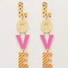 Candy Oorbellen Love Roze