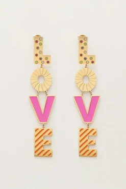 Candy Oorbellen Love Roze