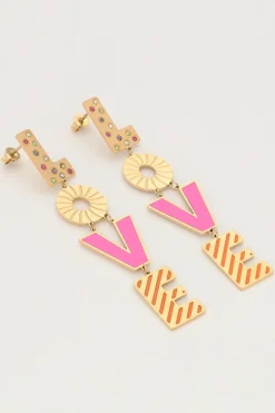 Candy Oorbellen Love Roze