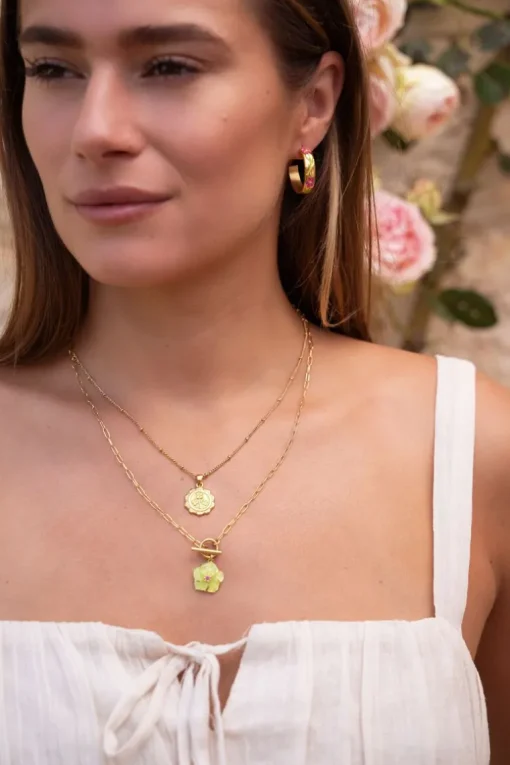 Casa Fiore Ketting Met Lime Hibiscus Bloem