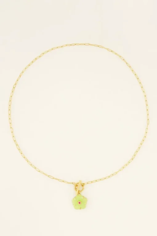 Casa Fiore Ketting Met Lime Hibiscus Bloem