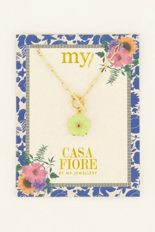 Casa Fiore Ketting Met Lime Hibiscus Bloem