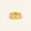 Casa Fiore Ring Met Roze Bloemen