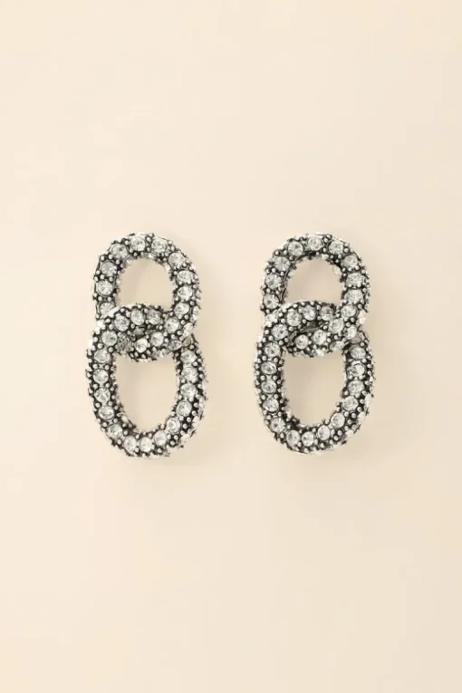 Chain Oorbellen Met Steentjes