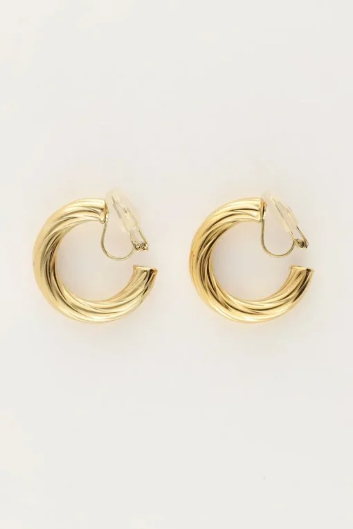 Clip Oorringen Klein Met Chunky Twist