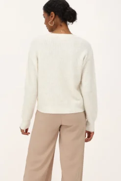 Crème Vest Met Strikjes