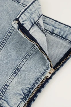 Denim Blauwe Corset Top