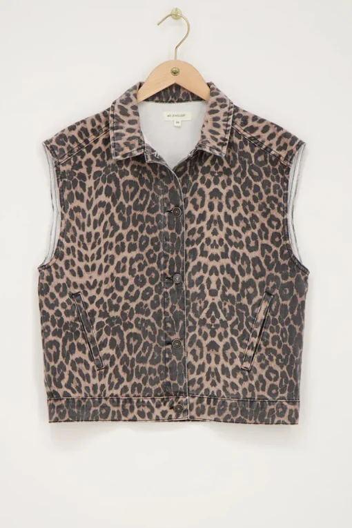 Denim Panterprint Gilet