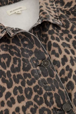 Denim Panterprint Gilet