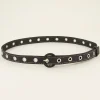 Denim Riem Met Zilveren Details
