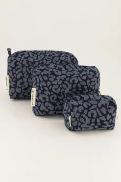 Denim Toilettas Set Met Animal Print