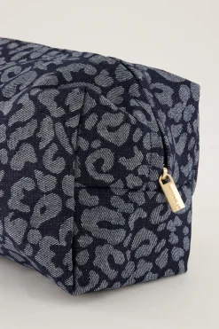 Denim Toilettas Set Met Animal Print