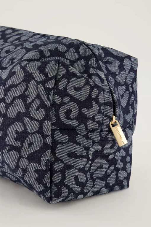 Denim Toilettas Set Met Animal Print