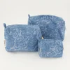Denim Toilettas Set Met Rozen Print