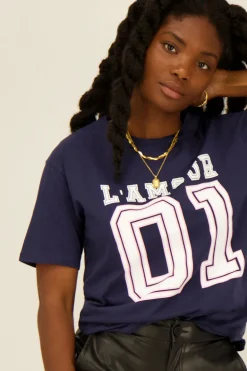 Donkerblauw Baseball T-shirt L'amour
