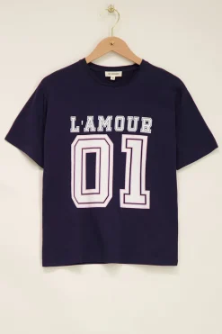 Donkerblauw Baseball T-shirt L'amour