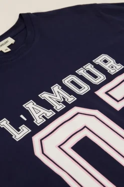 Donkerblauw Baseball T-shirt L'amour