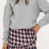 Donkerblauw Rokje Met Roze Ruitjes En Lurex