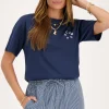 Donkerblauw T-shirt Met Wit ''L'amour''