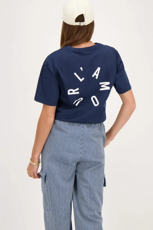 Donkerblauw T-shirt Met Wit ''L'amour''