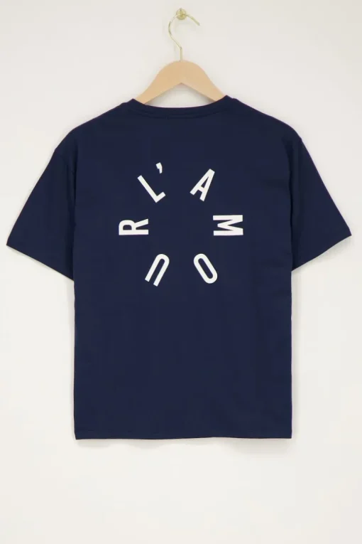 Donkerblauw T-shirt Met Wit ''L'amour''