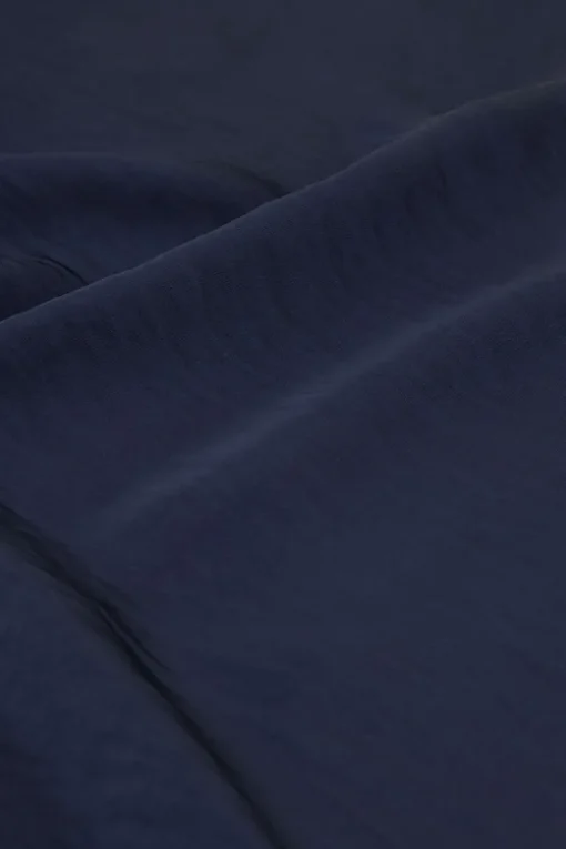 Donkerblauwe Midi Satijnen Rok