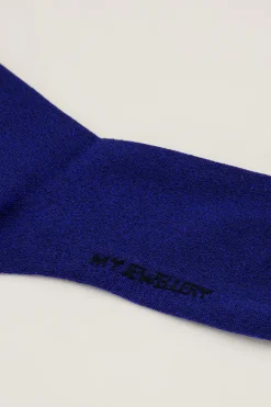Donkerblauwe Sokken Met Lurex En Ruffle