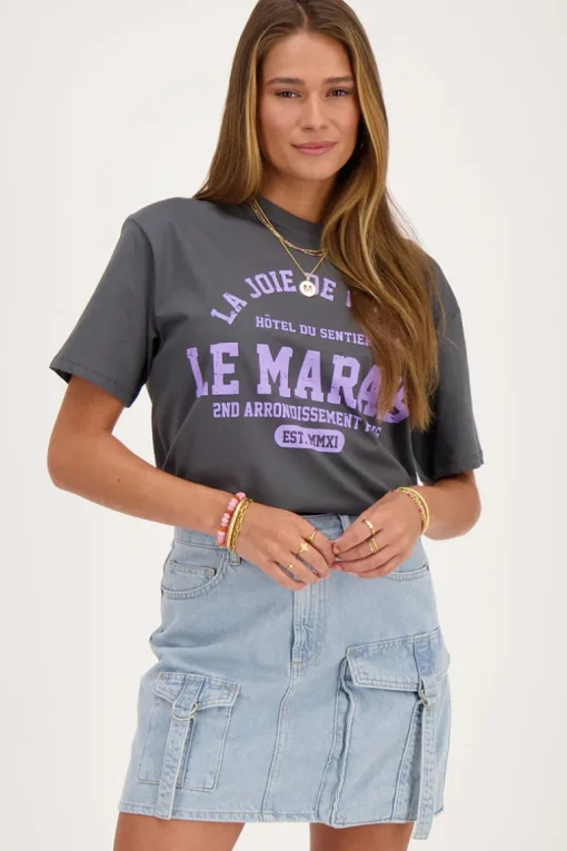 Donkergrijs T-shirt Le Marais