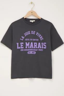 Donkergrijs T-shirt Le Marais