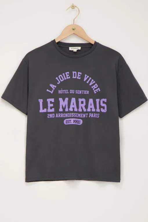 Donkergrijs T-shirt Le Marais