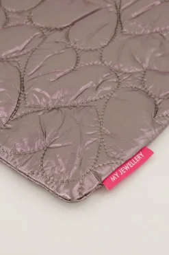 Donkergrijze Metallic Laptop Hoes Met Hartjes Patroon