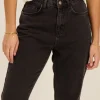 Donkergrijze Mom Jeans