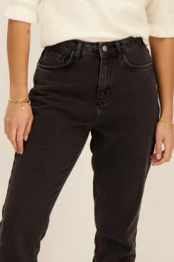 Donkergrijze Mom Jeans