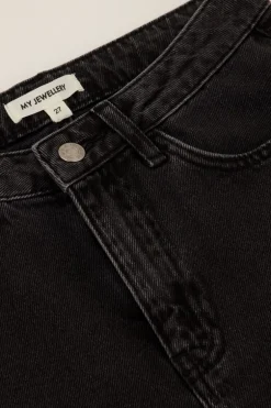 Donkergrijze Mom Jeans