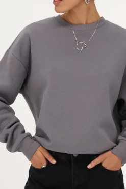 Donkergrijze Sweater "Rue Du Rendez Vous"