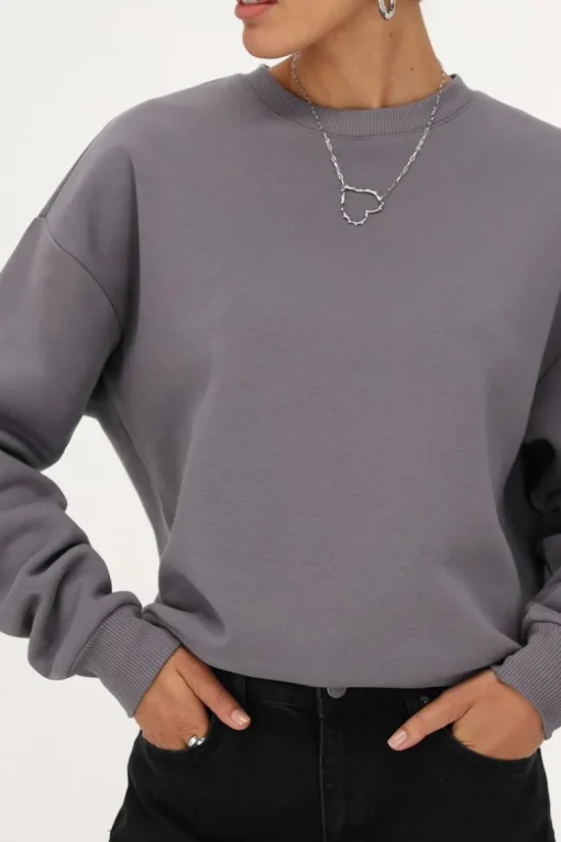 Donkergrijze Sweater "Rue Du Rendez Vous"