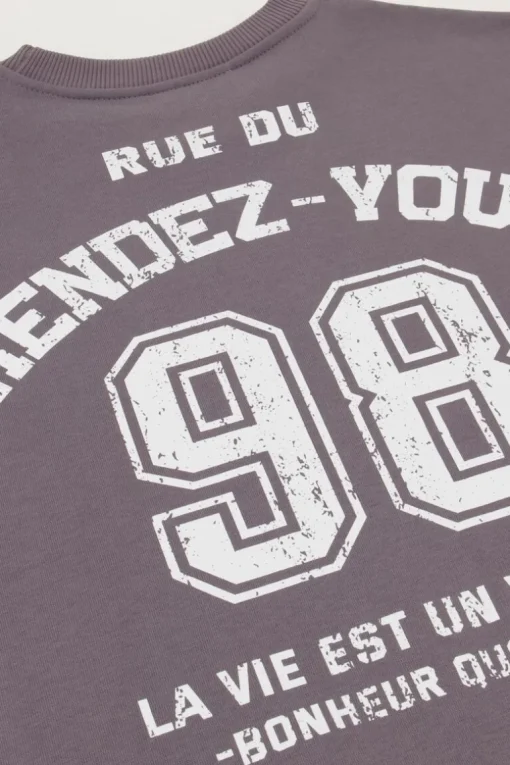 Donkergrijze Sweater "Rue Du Rendez Vous"