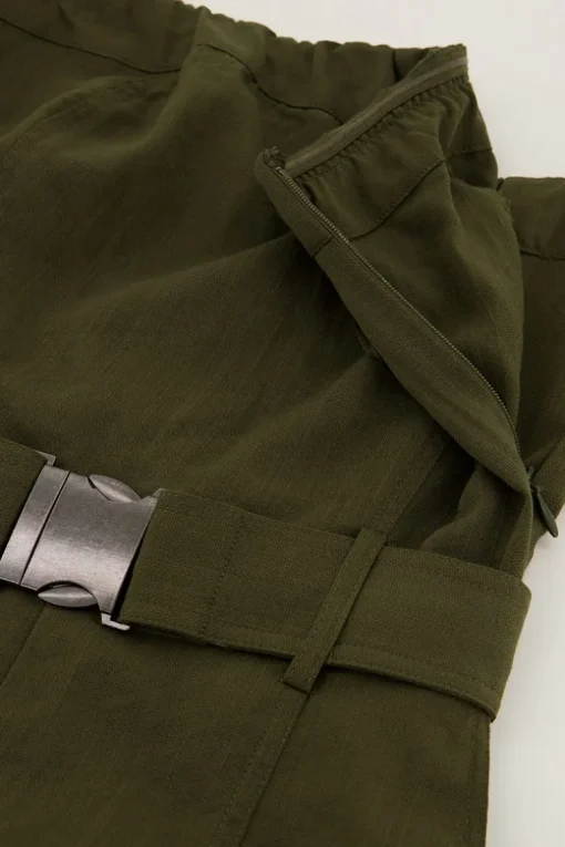 Donkergroene Cargo Jumpsuit