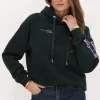Donkergroene Hoodie "Le Club Des Artistes"