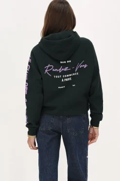 Donkergroene Hoodie 