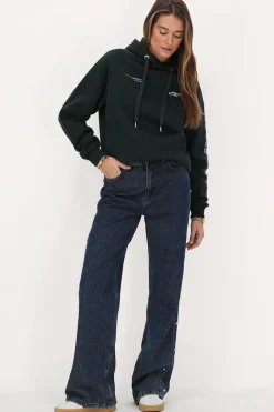 Donkergroene Hoodie 