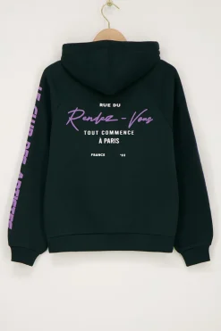 Donkergroene Hoodie 