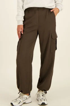 Donkergroene Pantalon Cargo
