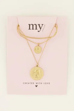 Driedubbele Ketting Met Bedels