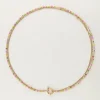 Driedubbele Ketting Met Groen & Roze Kralen
