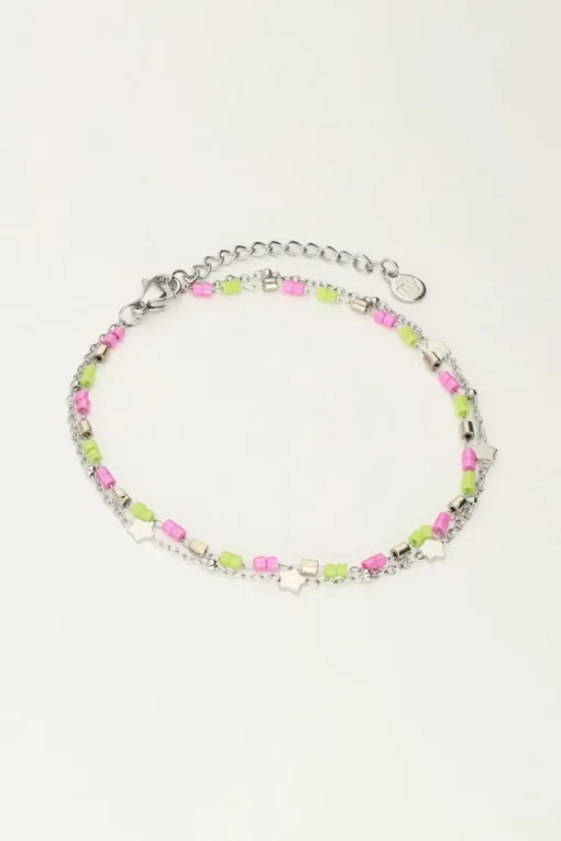 Dubbele Armband Met Kralen & Sterretjes