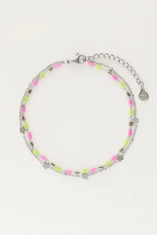 Dubbele Armband Met Kralen & Sterretjes