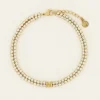 Dubbele Strass Armband Met Initial